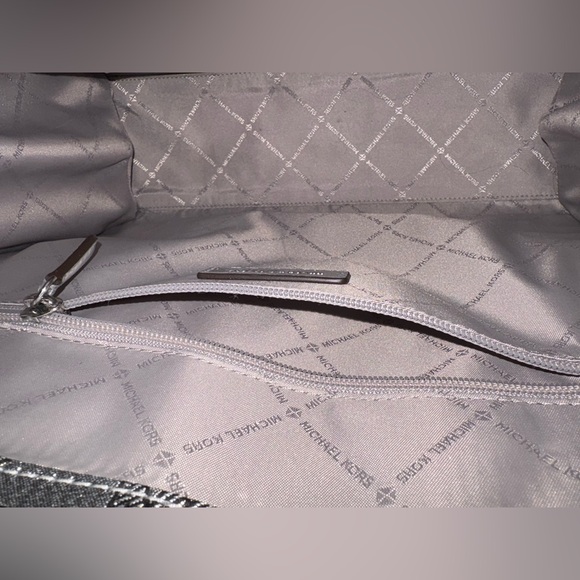 Michael Kors Metallic Silver Logo Tote - Picture 8 of 9